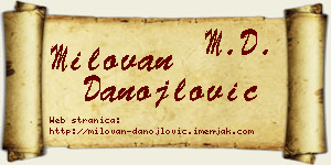 Milovan Danojlović vizit kartica